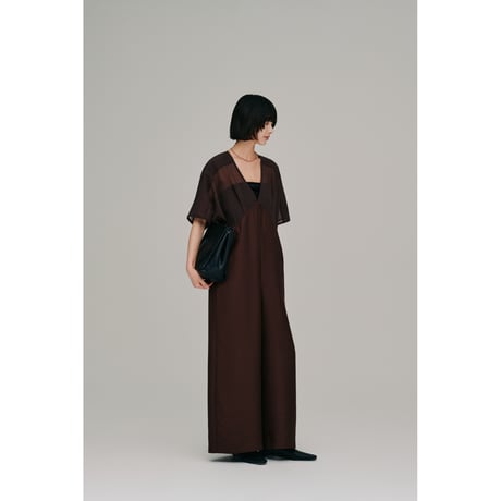 【Hella】sheer yoke jumpsuit　※納期3月下旬～4月下旬