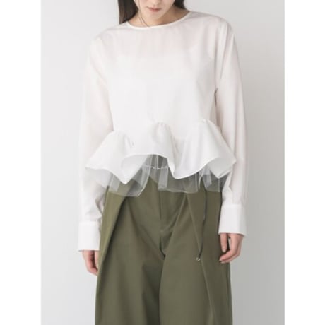 【Mewl】TULLE PEPLUM BL