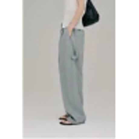 【Hella】stripe gather cocoon pants　※納期4月下旬～5月下旬