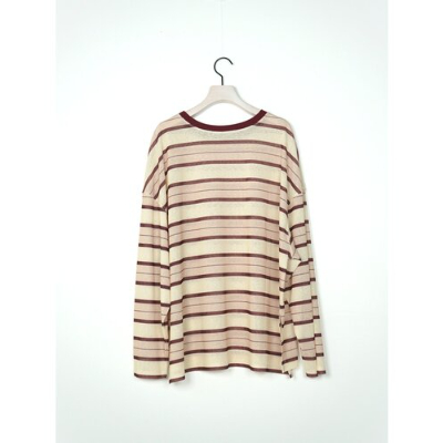 CHIGNON】ｼｱｰﾗﾝﾀﾞﾑﾎﾞｰﾀﾞｰTEE | selectshop kusukusu