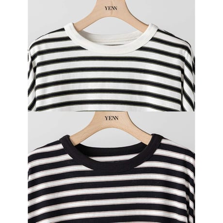 【YENN】STRIPE FORM LONG T