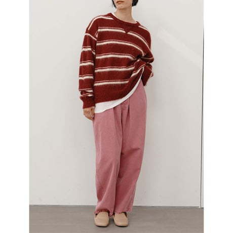 【YENN】BOX TUCK PEG PANT