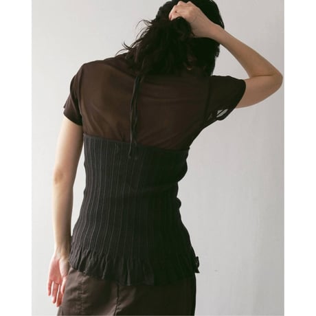 【anuke】Sheer Tulle T-shirts　※納期4月下旬～5月下旬