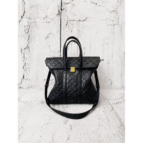 【M.U.L.】LOCK LINE SQUARE FLAP TOTE L MUL215-286B ※納期27.3月～8月