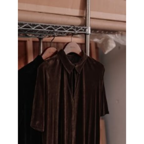 【Hella】flocked tulle keyhole dress　※納期3月下旬～4月下旬