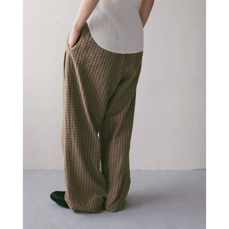 【anuke】Suckercheck Loose Pants　※納期5月上旬〜6月上旬