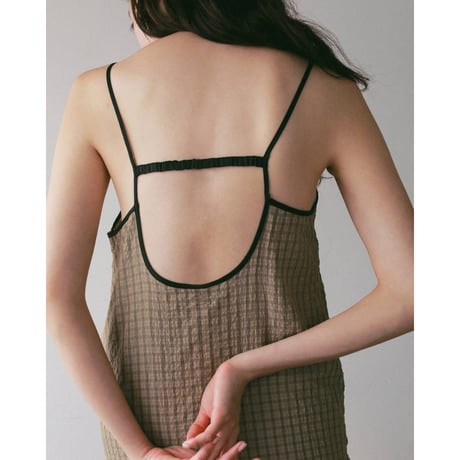 【anuke】Suckercheck Cami Onepiece　※納期5月下旬〜6月下旬