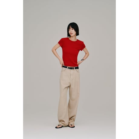 【Hella】lace hem denim pants　※納期2月下旬～3月下旬