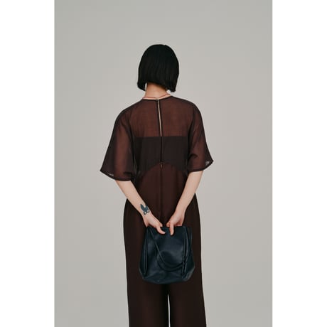 【Hella】sheer yoke jumpsuit　※納期3月下旬～4月下旬