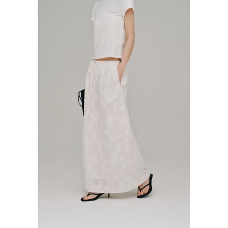 【Hella】flower jacquard skirt　※納期5月下旬～6月下旬