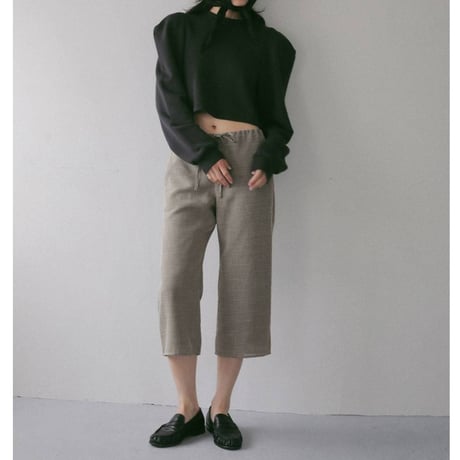 【anuke】Tweed Mesh Capripants　※納期3月下旬～4月下旬