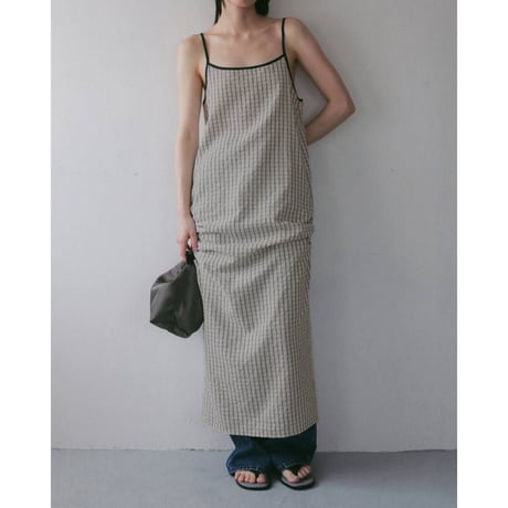 【anuke】Suckercheck Cami Onepiece　※納期5月下旬〜6月下旬