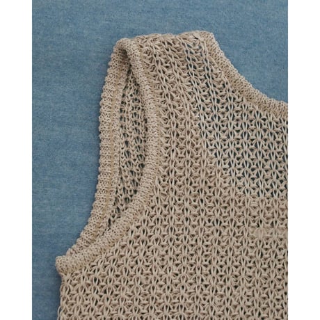 【anuke】Paperyarn Knit Vest　※納期4月中旬～5月中旬