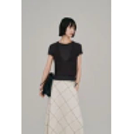 【Hella】ramie knit bustier　※納期4月下旬～5月下旬