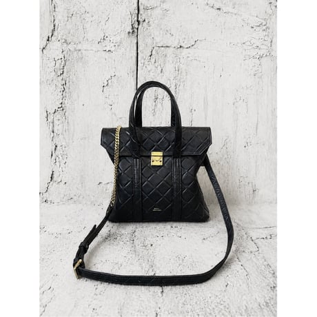 【M.U.L.】LOCK LINE SQUARE FLAP TOTE S MUL213-286A ※納期27.3月～8月