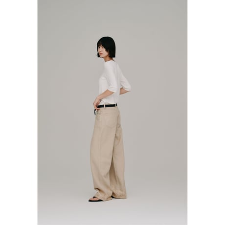 【Hella】lace hem denim pants　※納期2月下旬～3月下旬