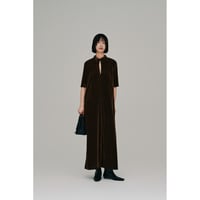 【Hella】flocked tulle keyhole dress　※納期3月下旬～4月下旬