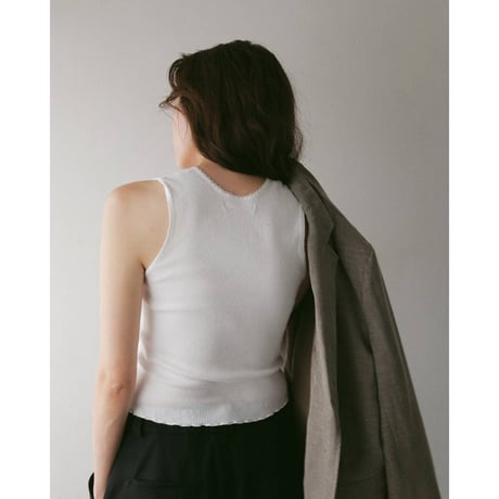 【anuke】Vintage Patternmesh Tanktop　※納期4月下旬～5月下旬