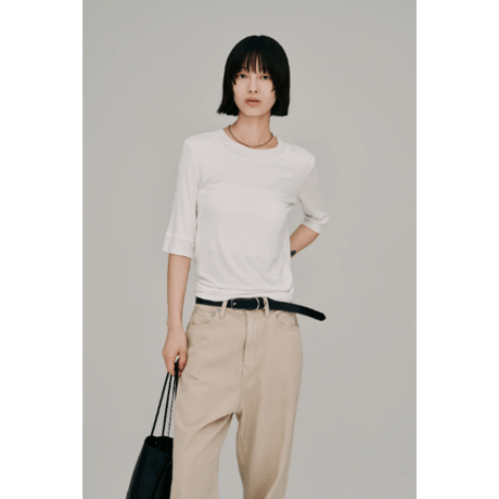 【Hella】overlock neck tee　※納期5月下旬～6月下旬
