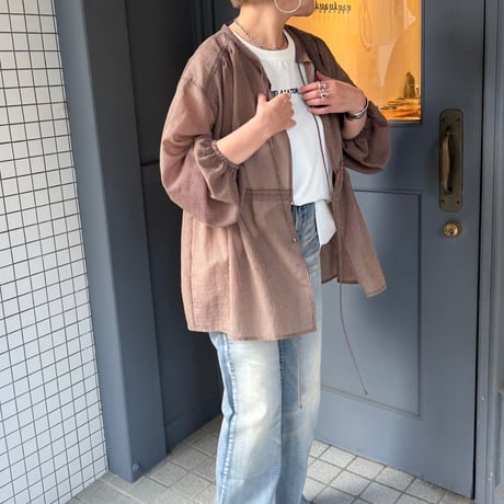 【hunch】グログランストライプカーデSH※納期8/下旬～