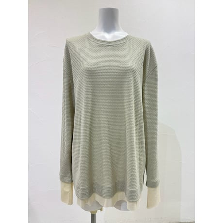 【CYAN TOKYO】モザイクジャガードL/S TOPS