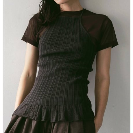 【anuke】Sheer Tulle T-shirts　※納期4月下旬～5月下旬