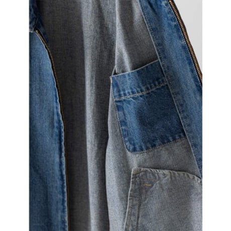 【YENN】DENIM ZIP UP JACKET　※納期1月中旬～2月中旬