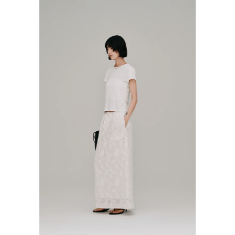 【Hella】flower jacquard skirt　※納期5月下旬～6月下旬