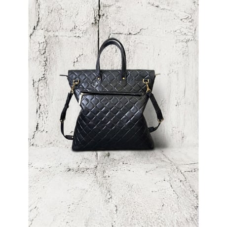 【M.U.L.】LOCK LINE SQUARE FLAP TOTE L MUL215-286B ※納期27.3月～8月