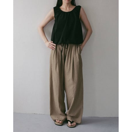 【anuke】Suckercheck Loose Pants　※納期5月上旬〜6月上旬