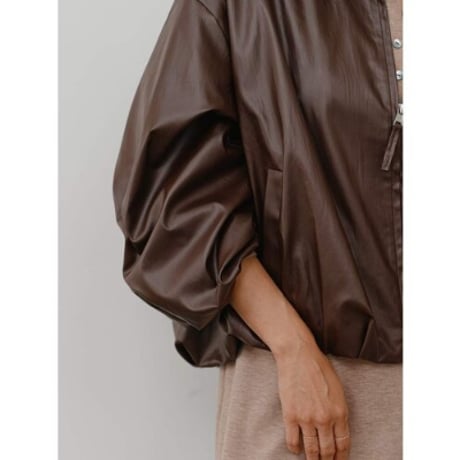 【YENN】LEATHER LIKE BLOUSON