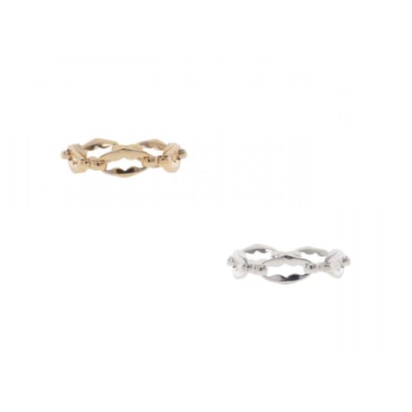 【Sea'ds Mara 】Contour link Ring　27A1-26