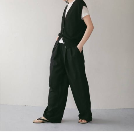【anuke】Vneck Botton Vest　※納期4月中旬～5月中旬