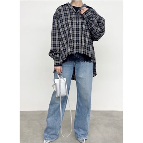 【NUS】バッグロゴプリントフレアシャツ