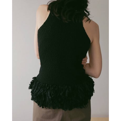 【anuke】Americansleeve Fringe Tops　※納期5月中旬〜6月中旬