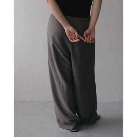 【anuke】Woolchambray Tuck Pants　※納期4月中旬〜5月中旬