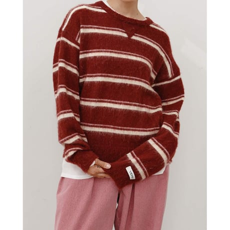【YENN】MULTI STRIPE KNIT PO