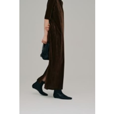 【Hella】flocked tulle keyhole dress　※納期3月下旬～4月下旬