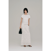 【Hella】flower jacquard skirt　※納期5月下旬～6月下旬