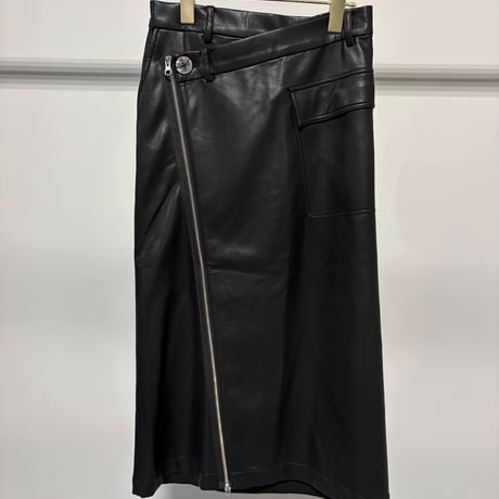 【MARGAUX VINTAGE】レザーラップスカート