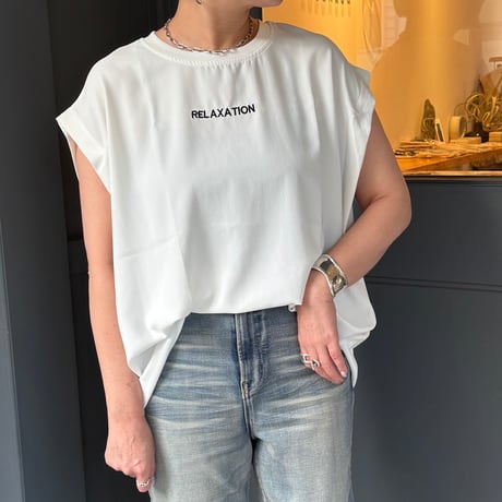 【kusukusu select】ロゴ刺繍フレンチスリーブTOPS　17615
