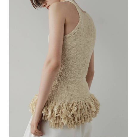 【anuke】Americansleeve Fringe Tops　※納期5月中旬〜6月中旬