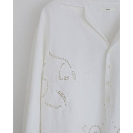【anuke】Cutwork Opencollar Shirts　※納期　3月上旬〜4月上旬