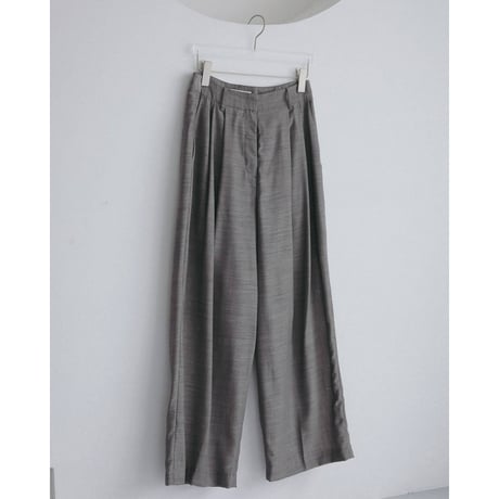 【anuke】Woolchambray Tuck Pants　※納期4月中旬〜5月中旬
