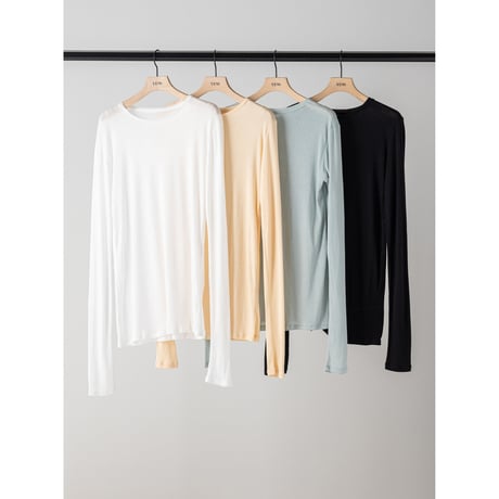 【YENN】SHEER COTTON LONG T