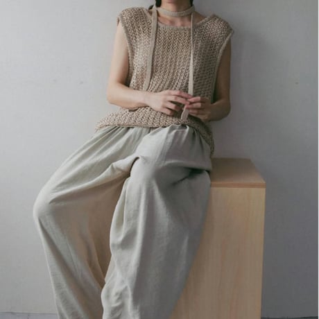 【anuke】Paperyarn Knit Vest　※納期4月中旬～5月中旬