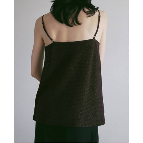 【anuke】Dotjacquard Camisole Tops　※納期4月中旬～5月中旬