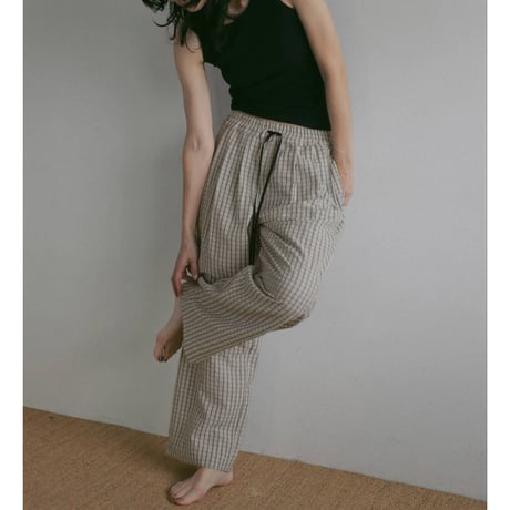 【anuke】Suckercheck Loose Pants　※納期5月上旬〜6月上旬