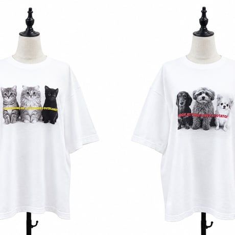 【siro de labonte】dog or cat? T shirt（レディースサイズ）※納期3/下～4/下