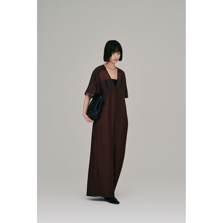 【Hella】sheer yoke jumpsuit　※納期3月下旬～4月下旬
